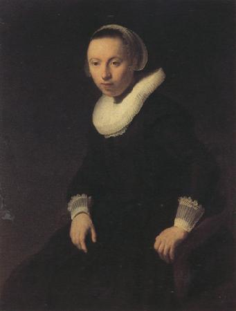 REMBRANDT Harmenszoon van Rijn Portrait of a young woman seted, (mk330 oil painting picture